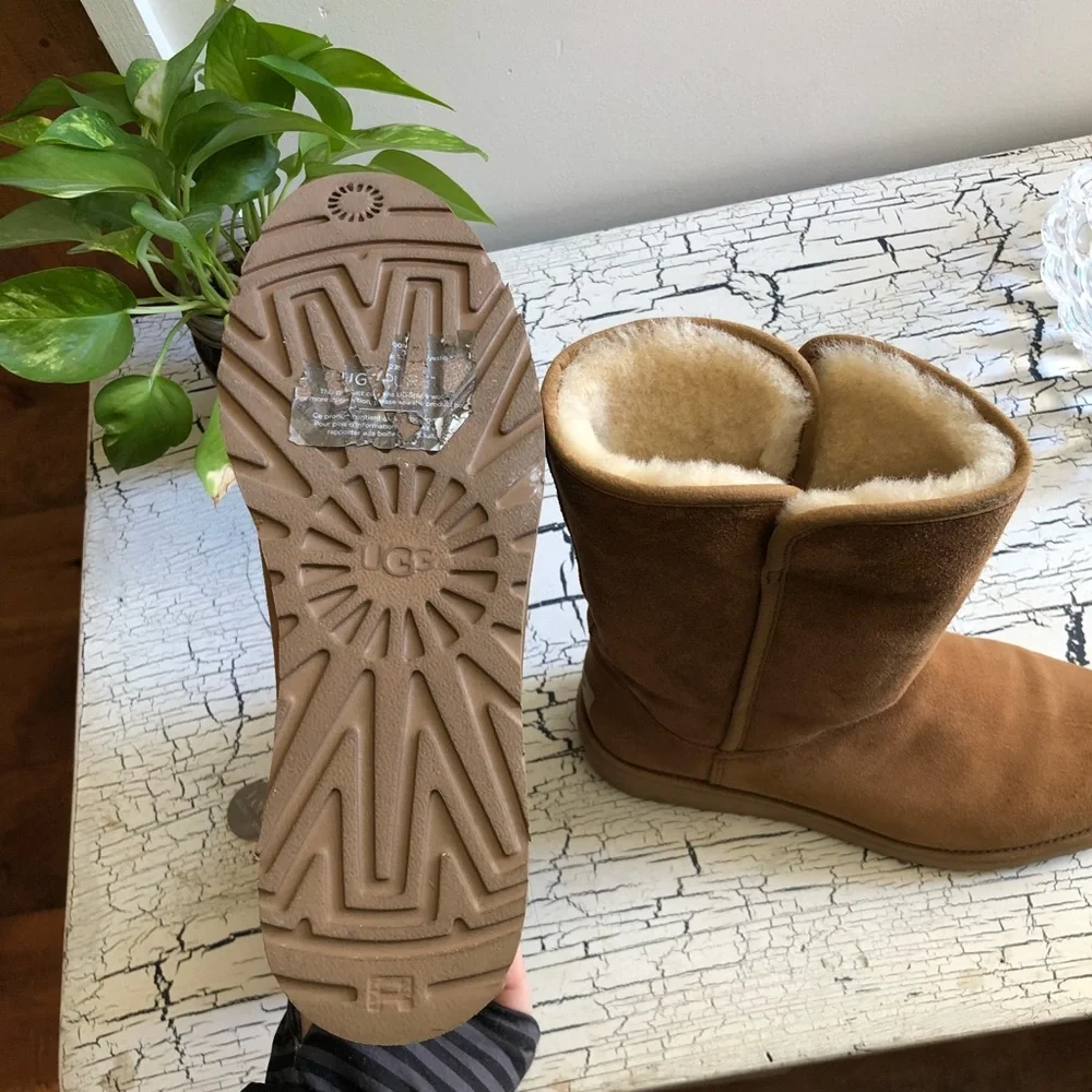 UGG Chestnut Suede Mid-Calf Winter Boots